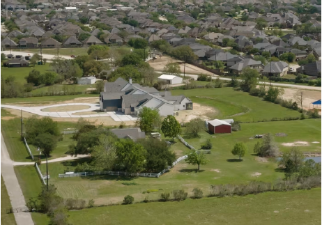 Aerial photograph of 4233 Two Gun Way, Katy, Texas